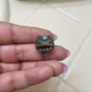 Vintage sterling silver poison ring